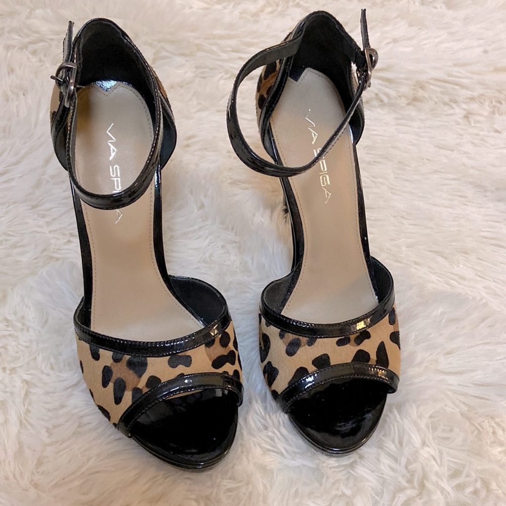Via Spiga Cheetah Print Stilettos